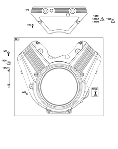 Blower Housing Group Diagram and Parts List for 613477-0251-J1 400000 - 699999 Briggs and Stratton Engine